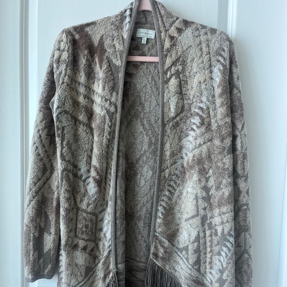 Lucky Brand Aztec Fringe Cardigan Sweater XS - Picture 1 of 7